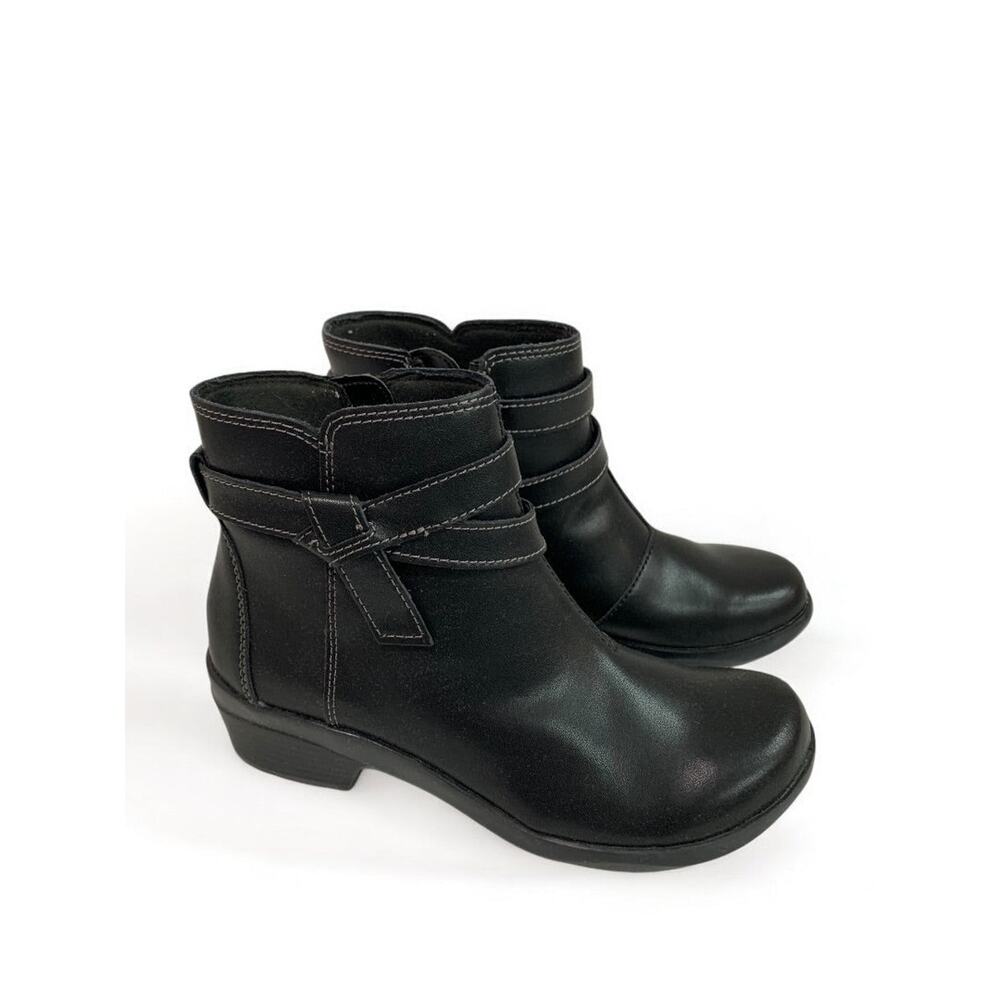 Size 6 Clarks Collection Womens‎ Angie Spice Booties Black Leather